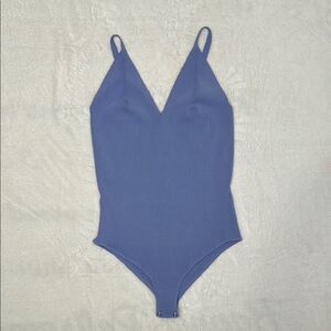 2/$15 Zara Blue Ribbed Knit Body Suit Large